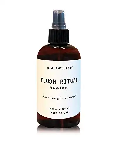 Muse Apothecary Flush Ritual - Aromatic & Refreshing Toilet Spray, Use Before You Go, 8 oz, Infused with Natural Essential Oils - Aloe + Eucalyptus + Lavender
