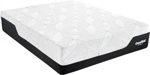 Classic Brands Cool Gel Chill Memory Foam 14-Inch Mattress with Pillow, CertiPUR-US Certified, Mattress in a Box, Twin XL, White