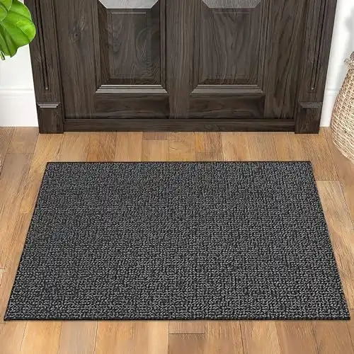 IOHOUZE Small Area Rug 2'x3' Washable Boho Rugs for Entryway Rubber Backing Kitchen Rugs Indoor Outdoor Doormat Throw Rug Floor Carpet for Entrance Kitchen Bathroom, Black/White